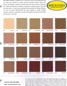 Brickform Color Hardner-Release Chart 2